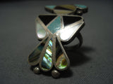 Huge!! Vintage Zuni Turquoise Sterling Silver Native American Jewelry Ring Old-Nativo Arts