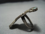 Huge!! Vintage Zuni Turquoise Sterling Silver Native American Jewelry Ring Old-Nativo Arts