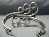 Huge Wving Vintage Native American Navajo Turquoise Sterling Silver Bracelet Cuff-Nativo Arts