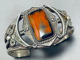 Hypnotic Vintage Native American Navajo Petrified Wood Sterling Silver Bracelet-Nativo Arts