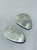 Important Ben Begaye (d) Vintage Native American Navajo Honeybee Jasper Sterling Silver Earrings-Nativo Arts