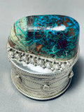 Important Ben Ebagye (d) Vintage Native American Navajo Turquoise Sterling Silver Jewelry Box-Nativo Arts