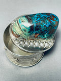 Important Ben Ebagye (d) Vintage Native American Navajo Turquoise Sterling Silver Jewelry Box-Nativo Arts