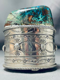 Important Ben Ebagye (d) Vintage Native American Navajo Turquoise Sterling Silver Jewelry Box-Nativo Arts