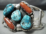 Important Chee Vintage Native American Navajo Sleeping Beauty Sterling Silver Bracelet-Nativo Arts