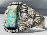 Important Contributing Artist Vintage Native American Navajo Turquoise Sterling Silver Bracelet-Nativo Arts