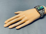 Important Contributing Artist Vintage Native American Navajo Turquoise Sterling Silver Bracelet-Nativo Arts