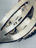 Important Contributing Artist Vintage Native American Navajo Turquoise Sterling Silver Bracelet-Nativo Arts