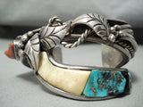 Important Dan Benally Vintage Native American Navajo Turquoise Sterling Silver Bracelet-Nativo Arts