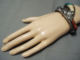 Important Dan Benally Vintage Native American Navajo Turquoise Sterling Silver Bracelet-Nativo Arts