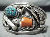 Important Famous Vintage Native American Navajo Benally Bros Turquoise Sterling Silver Bracelet-Nativo Arts