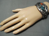 Important Famous Vintage Native American Navajo Benally Bros Turquoise Sterling Silver Bracelet-Nativo Arts