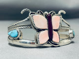 Important Francisco Gomez Butterfly Turquoise Sterling Silver Bracelet-Nativo Arts