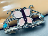 Important Francisco Gomez Butterfly Turquoise Sterling Silver Bracelet-Nativo Arts