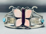 Important Francisco Gomez Butterfly Turquoise Sterling Silver Bracelet-Nativo Arts
