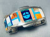 Important Frank Yazzie Vintage Native American Navajo Turquoise Sterling Silver Bracelet-Nativo Arts
