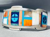 Important Frank Yazzie Vintage Native American Navajo Turquoise Sterling Silver Bracelet-Nativo Arts