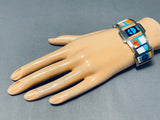 Important Frank Yazzie Vintage Native American Navajo Turquoise Sterling Silver Bracelet-Nativo Arts