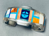 Important Frank Yazzie Vintage Native American Navajo Turquoise Sterling Silver Bracelet-Nativo Arts