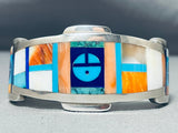 Important Frank Yazzie Vintage Native American Navajo Turquoise Sterling Silver Bracelet-Nativo Arts