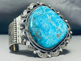 Important Gilbert Turquoise Vintage Native American Navajo Sterling Silver Bracelet-Nativo Arts