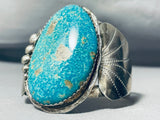 Important Gilbert Turquoise Vintage Native American Navajo Sterling Silver Bracelet-Nativo Arts