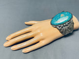 Important Gilbert Turquoise Vintage Native American Navajo Sterling Silver Bracelet-Nativo Arts