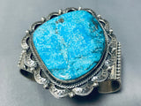 Important Gilbert Turquoise Vintage Native American Navajo Sterling Silver Bracelet-Nativo Arts