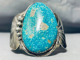 Important Gilbert Turquoise Vintage Native American Navajo Sterling Silver Bracelet-Nativo Arts