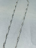 Important Griffen Tsabetsaye Vintage Native American Zuni Turquoise Sterling Silver Necklace-Nativo Arts