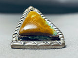 Important Kee Joe Benally Vintage Native American Navajo Turquoise Sterling Silver Tie Tack-Nativo Arts