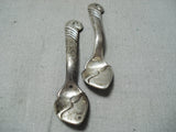 Important Kenneth Begay Vintage Native American Navajo Sterling Silver Salt Pepper Spoons-Nativo Arts