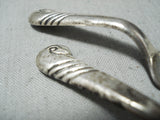 Important Kenneth Begay Vintage Native American Navajo Sterling Silver Salt Pepper Spoons-Nativo Arts