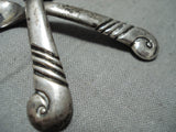 Important Kenneth Begay Vintage Native American Navajo Sterling Silver Salt Pepper Spoons-Nativo Arts