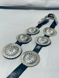 Important Kirk Smith Vintage Native American Navajo Sterling Silver Concho Belt-Nativo Arts