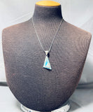Important Larry Castillo Vintage Native American Navajo Turquoise Opal Sterling Silver Necklace-Nativo Arts