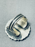 Important Linda Marble Vintage Native American Navajo Satellit Eturquoise Sterling Silver Ring-Nativo Arts