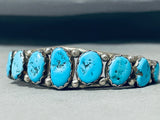 Important Native American Laguna Vintage Gail Bird Turquoise Sterling Silver Bracelet-Nativo Arts