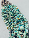 Important Native American Navajo 20 Strand Royston Turquoise Heishi Necklace-Nativo Arts