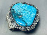 Important Native American Navajo Blue Diamond Turquoise Sterling Silver Bracelet-Nativo Arts