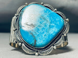 Important Native American Navajo Blue Diamond Turquoise Sterling Silver Bracelet-Nativo Arts