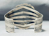 Important Native American Navajo Blue Diamond Turquoise Sterling Silver Bracelet-Nativo Arts