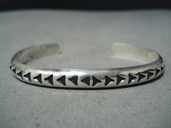 Important Navajo Native American Sterling Silver Bracelet-Nativo Arts