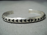 Important Navajo Sterling Silver Arrowhead Bracelet Native American-Nativo Arts