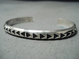 Important Navajo Sterling Silver Arrowhead Bracelet Native American-Nativo Arts