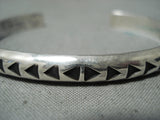 Important Navajo Sterling Silver Arrowhead Bracelet Native American-Nativo Arts