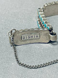 Important One Of Best Vintage Native American Zuni Dishta Turquoise Sterling Silver Bracelet-Nativo Arts