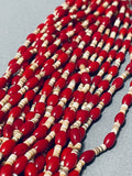 Important Rich Whitegoat Native American Navajo Coral Heishi Necklace-Nativo Arts