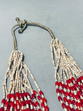 Important Rich Whitegoat Native American Navajo Coral Heishi Necklace-Nativo Arts