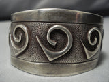 Important Technique Protruding Overlay Vintage Native American Jewelry Navajo Sterling Silver Bracelet-Nativo Arts
